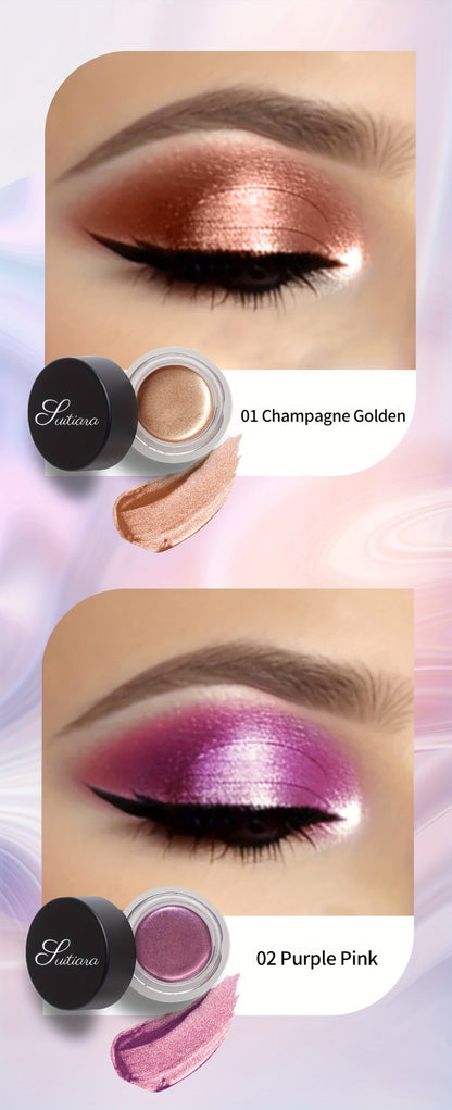 Jelly Gel Eyeshadow 2 Pack Sunset Copper Shimmer High Gloss Metallic Finish Fade Resistant, for Makeup, Travel and Everyday Vanity Use