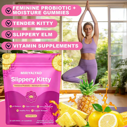 Feminine Probiotic Gummies 60-Count 30-Day Supply with Bacillus Coagulans & Slippery Elm - pH for Bath Time, Home Spa and Personal Care