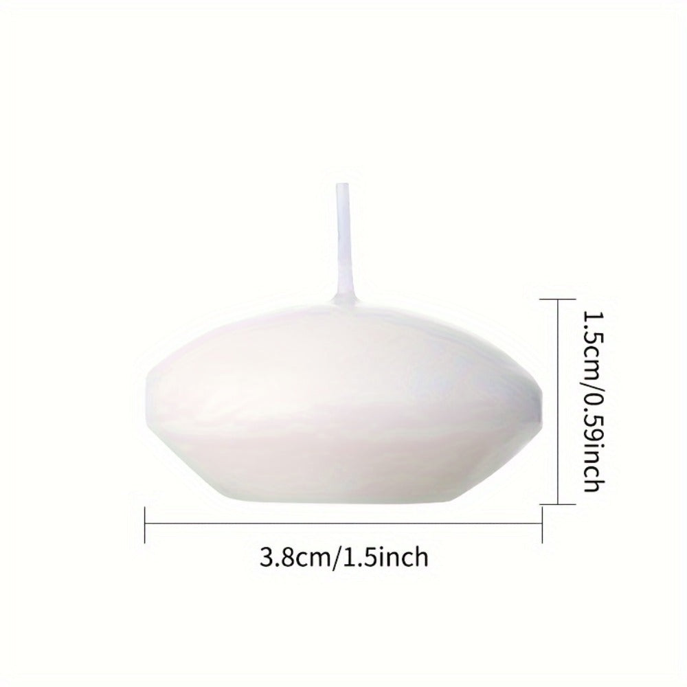 Floating Candles White 42 Pack Glitter Embellished Small Candle Set for Christmas Halloween Easter Thanksgiving Day of the Dead