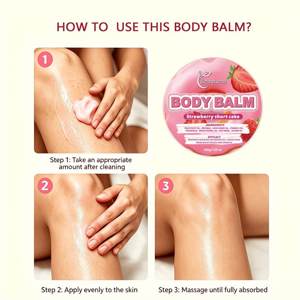 Body Butter Cream 200g Shea Butter Vitamin C Glycerin – Deep Moisturizing Body Glaze for Dry Skin Long-Lasting Hydration Hypoallergenic