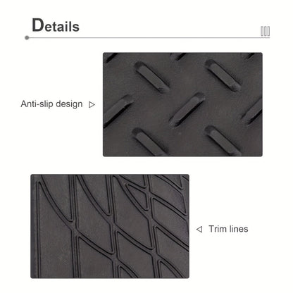 Trunk Cargo Liner Rubber Mat Universal Fit – All Weather Waterproof Trunk Mat with Seat Back Protector, Trim-to-Fit for Cars, SUV & Sedan