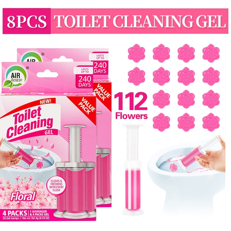 Toilet Cleaning Gel Stamp with Dispenser, Toilet Bowl Freshener & Cleaner Gel Stamps Scale & Toilet Ring