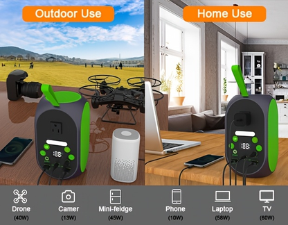 Power Station with Solar Panel, 99.84Wh 120W LiFePO4 Unit with 30W Foldable Solar Panel and Five Outputs