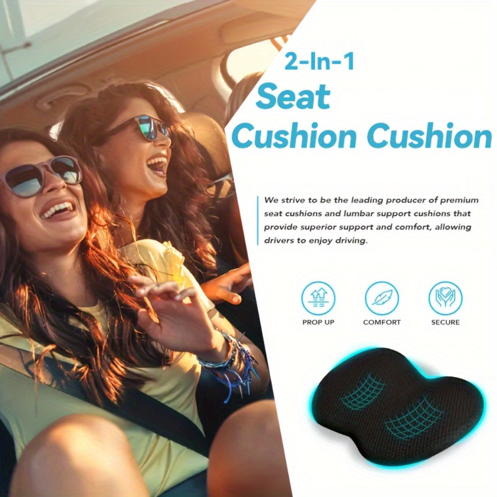 Car Neck Pillow & Seat Cushion – Memory Foam Cervical Support for Driving, Office & Home | Lumbar & Spine Relief Cushion