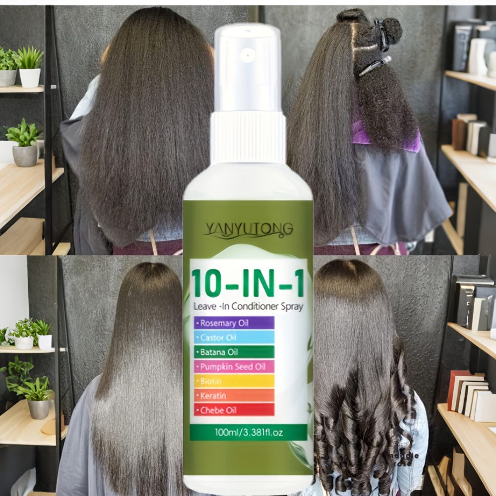10-in-1 Hair Treatment Spray 100ml with Argan Oil Batana and Rosemary - Anti-Breakage Split for Bath Time, Home Spa and Personal Care