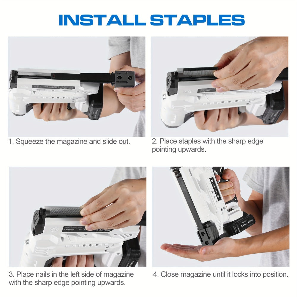 Cordless Stapler Nailer 2-in-1, 20V/4V Brad Nailer Without Compressor, with Safety Striker Guard