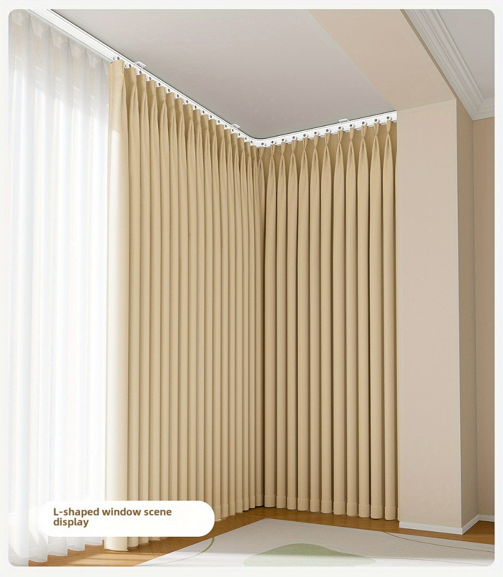 Flexible Curtain Rail Track, Bendable PVC Ceiling Mount Curtain Rod for Bay Window, Bathroom & Home Decor