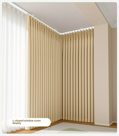Flexible Curtain Rail Track, Bendable PVC Ceiling Mount Curtain Rod for Bay Window, Bathroom & Home Decor