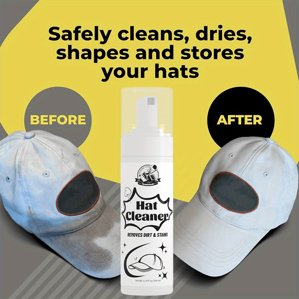 Hat Cleaner Foam Spray – Professional Stain Remover for Wool, Felt & Fur Hats, Removes Dirt, Sweat & Fingerprints, 6.76 Fl Oz (200ml)