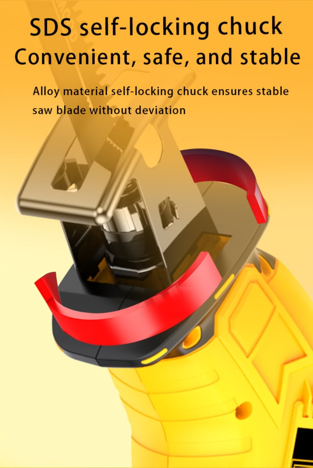 Cordless Reciprocating Saw - Electric Reciprocating Saw with Safety Lock, Large Battery & Charger