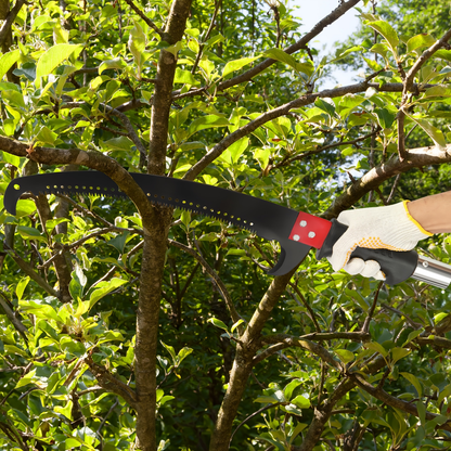 26FT Manual Pole Saw with Pruner & Bag for Garden, Patio and Yard Use, with the Listed Configuration