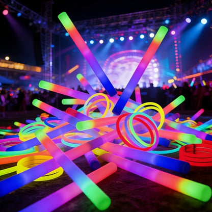 LED Light Up Foam Glow Wands 27/30 Pack with the Listed Color, Size or Set Options for Everyday Use