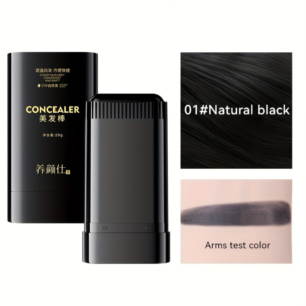 Gray Root Touch-Up Stick with Built-in Comb – Waterproof Sweatproof Instant Gray Coverage | Easy Twist Applicator | Plant-Based Squalane