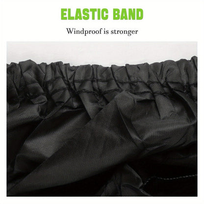 Black Full Car Cover with Green Reflective Tabs, Storage Bag and 5.1 x 2 x 1.5 m Vehicle Fit Size