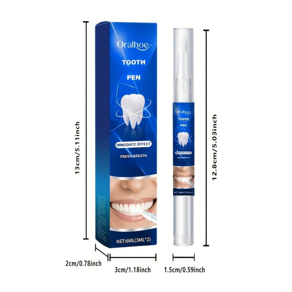 Teeth Whitening Pen 2-Pack, Gluten-Free Gel Formula for Yellow Teeth, Gentle Deep Cleaning & Bright White Smile
