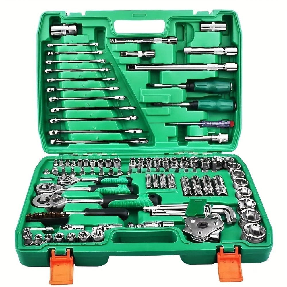 Premium Stainless Steel Repair Tool Kit 55/82/94/121PCS – Complete Automotive & Home Repair Set | Multi-Function Hand Tools | No Charging