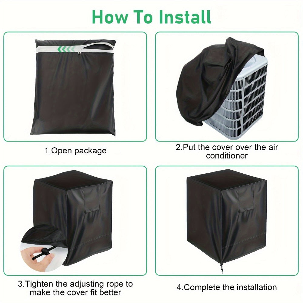Outdoor AC Unit Cover 30x30x32 Inch Waterproof | Air Conditioner Protector with Drawstring Closure for Condenser & HVAC