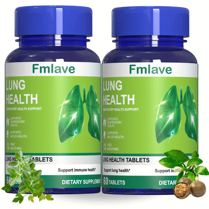 Herbal Lung Cleanse Supplement 60 Tablets, Respiratory Health Support, Breathing Comfort, Mucus Clearance & Immune Boost
