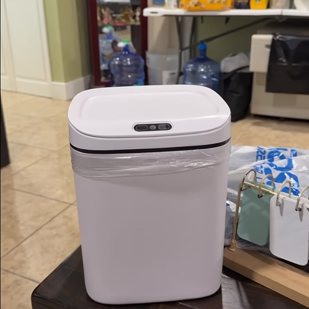 Motion Sensor Trash Can Silent Slow-Close Lid, Touchless Infrared Auto Open, Touchpad Control, Battery Operated