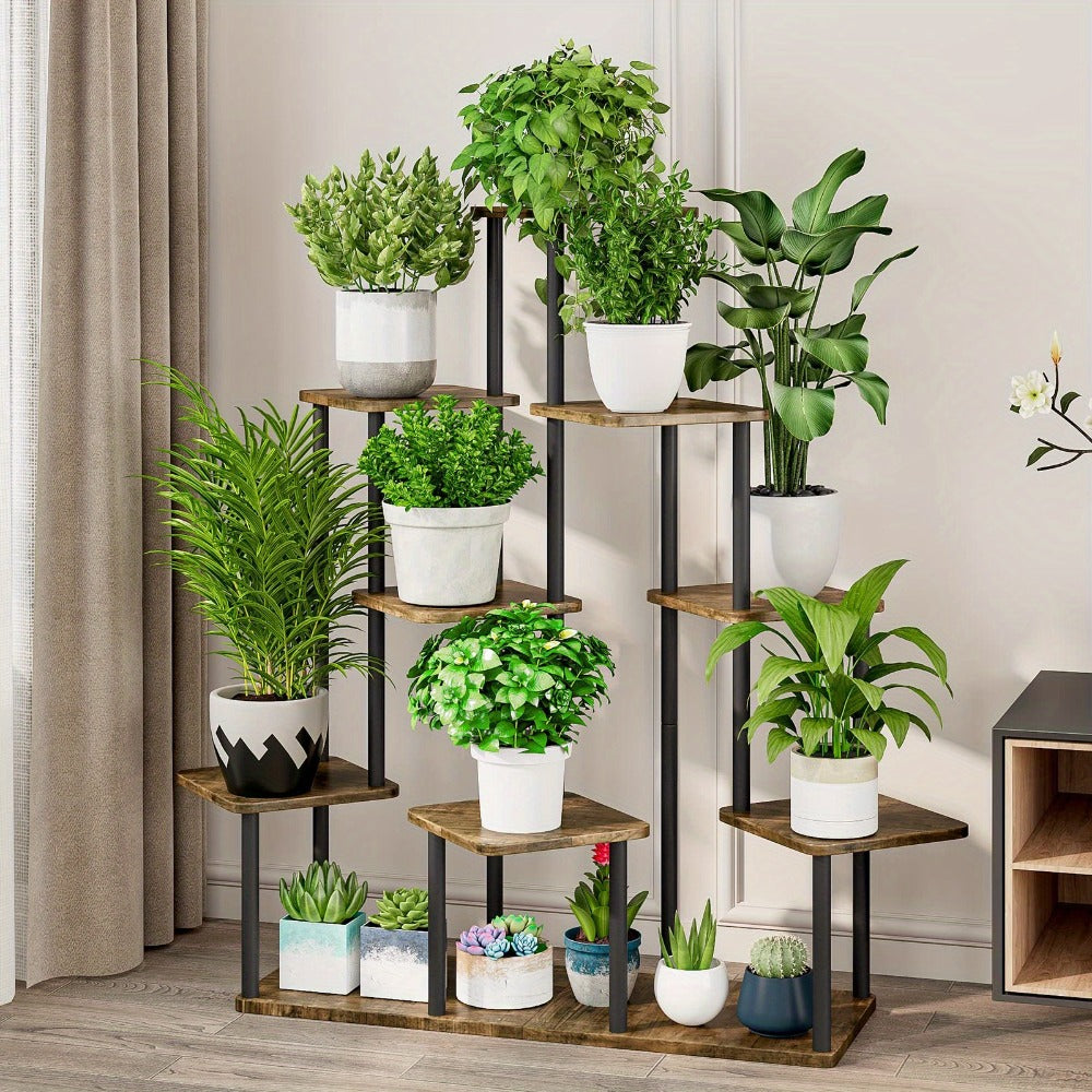 Plant Stand Indoor Multi Tier Corner Metal Flower Stand Tall Plant Shelf for Living Room Bedroom Patio for Garden, Patio and Yard Use