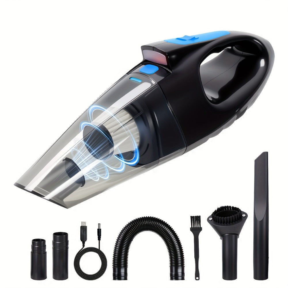 Handheld Vacuum Cleaner with 9000Pa Suction, 4000mAh Battery, Five Attachments and Two Color Options