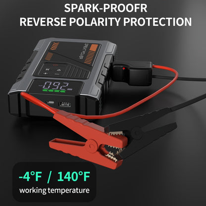 Jump Starter with Air Compressor 5000A Peak 150PSI Tire Inflator 5-in-1 Portable Car Battery Jump Pack for Garden, Patio and Yard Use