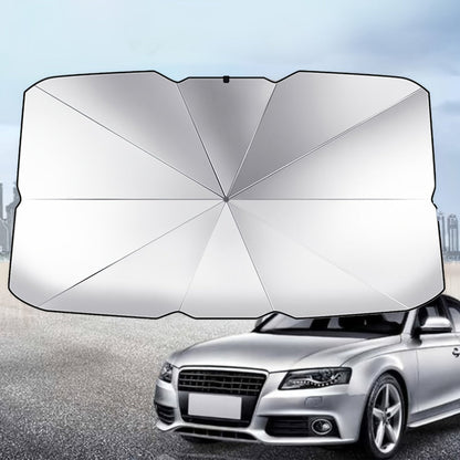 Windshield Sun Shade UV Protection | Auto Open & Fold One-Button, Fiberglass Skeleton, Opaque Insulation, Fits Most Cars SUVs Trucks