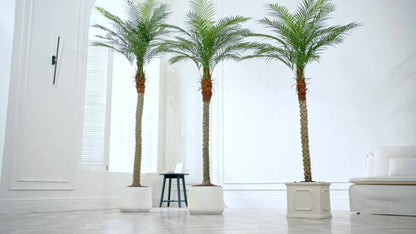 Large Artificial Palm Tree 7ft 8ft 9ft, UV Resistant Faux Tropical Palm Tree with Realistic Leaves for Outdoor Patio Garden Yard