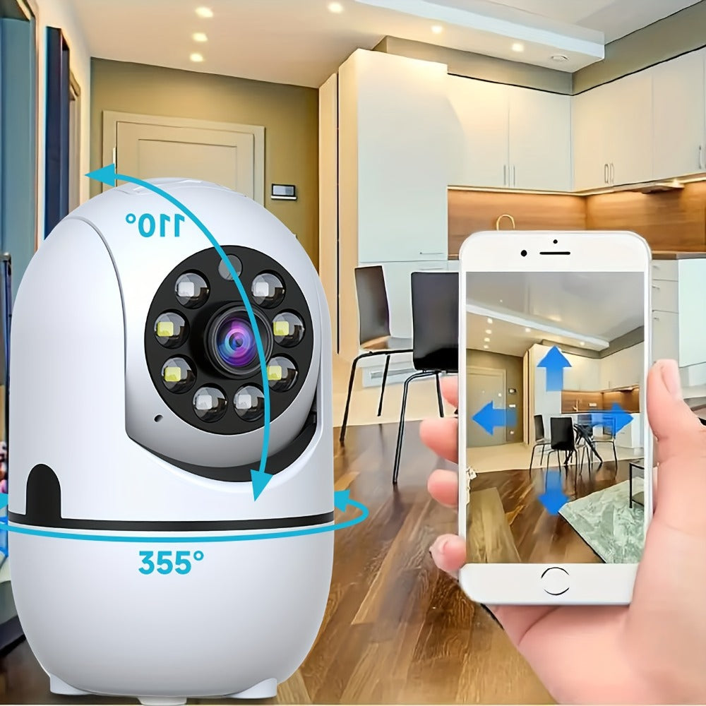 Security Camera 1080P Indoor PTZ Model with 355 Pan-Tilt, Dual-Band WiFi, Two-Way Audio and Three Pack Sizes