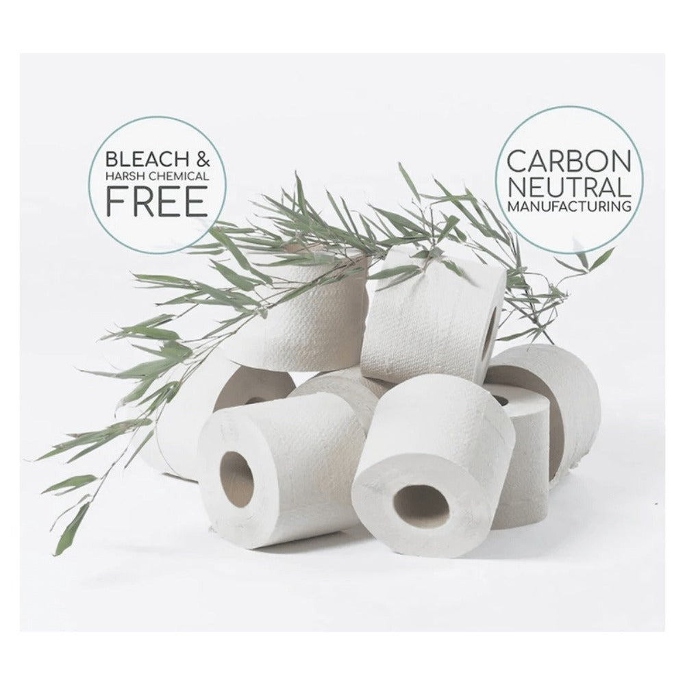 Bamboo Toilet Paper 24 Rolls 3-Ply 300 Sheets Per Roll Tree-Free Hypoallergenic Septic Safe Flushable Soft Strong Fragrance-Free BPA-Free
