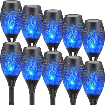 Solar Torch Lights Flickering Flame Outdoor, Dancing Flame Solar Garden Lights, Landscape Pathway Torch for Garden
