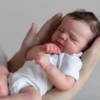 Reborn Doll, 18-Inch Sleeping Cloth-Body Figure with Vinyl Limbs, Marbled Paint and Gift Set