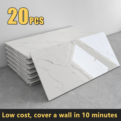 Peel and Stick Marble Wall Tiles – Self-Adhesive Backsplash Panels for Kitchen Bathroom Living Room