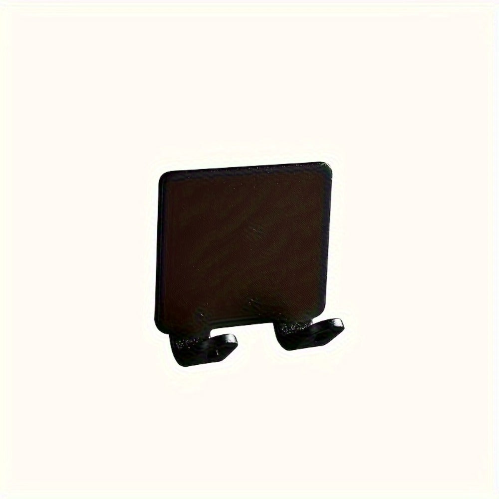 Wall-Mounted Razor Holder 5-Piece Set with Twin Hooks, Adhesive Backing and Silver or Black Options