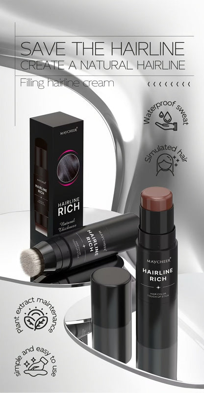 Root Touch-Up Hair Color Pen with Brush Applicator, Instant Gray & White Hair Coverage, Plant Squalane Nourishing Formula
