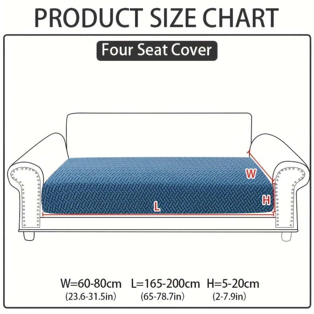 Sofa Cover Sectional Panel Options for Single to 4 Seats, Chaise, Armrest Pair or Backrest in Five Colors