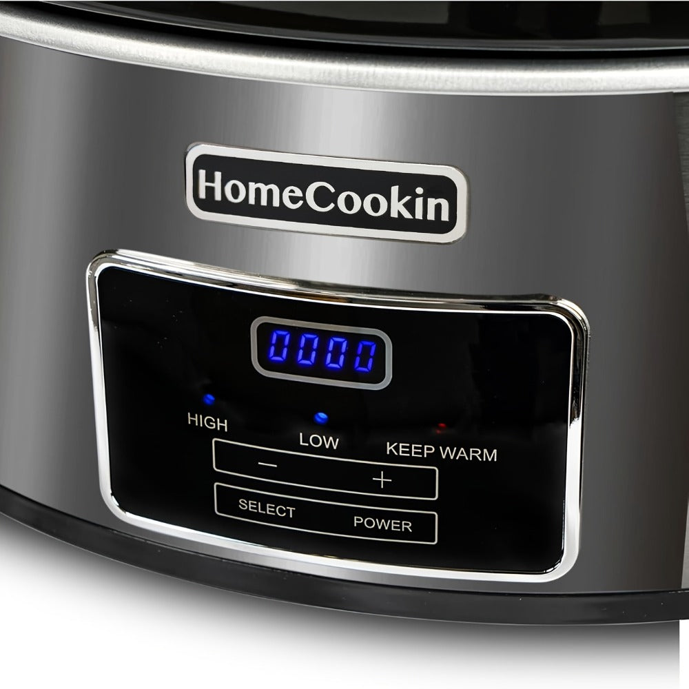 Digital Slow Cooker 6 & 7 Quart Programmable with Non-stick Ceramic Bowl, Countdown Timer & Keep
