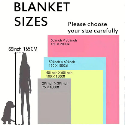 Deer Pattern Flannel Throw Blanket 200-250GSM, for Sofas, Beds and Everyday Home Comfort, with the Listed Configuration