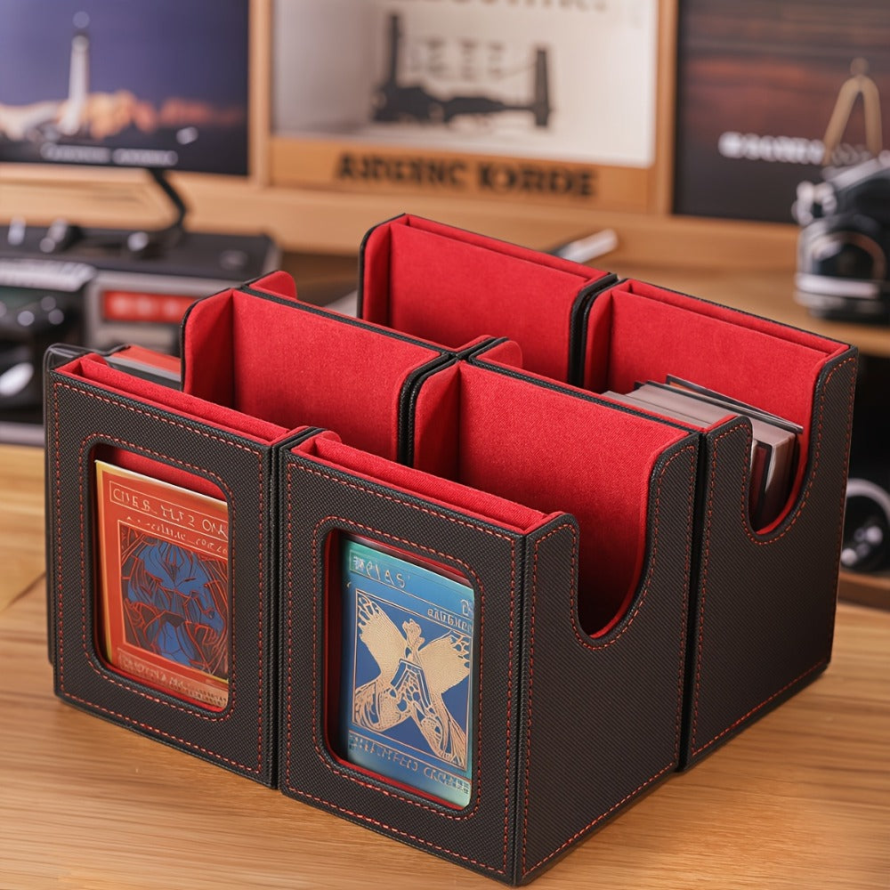 5-in-1 Card Storage Box 400+ Cards – Detachable Sports Card Organizer Display Case for Pokemon MTG Baseball Football TCG Trading Cards
