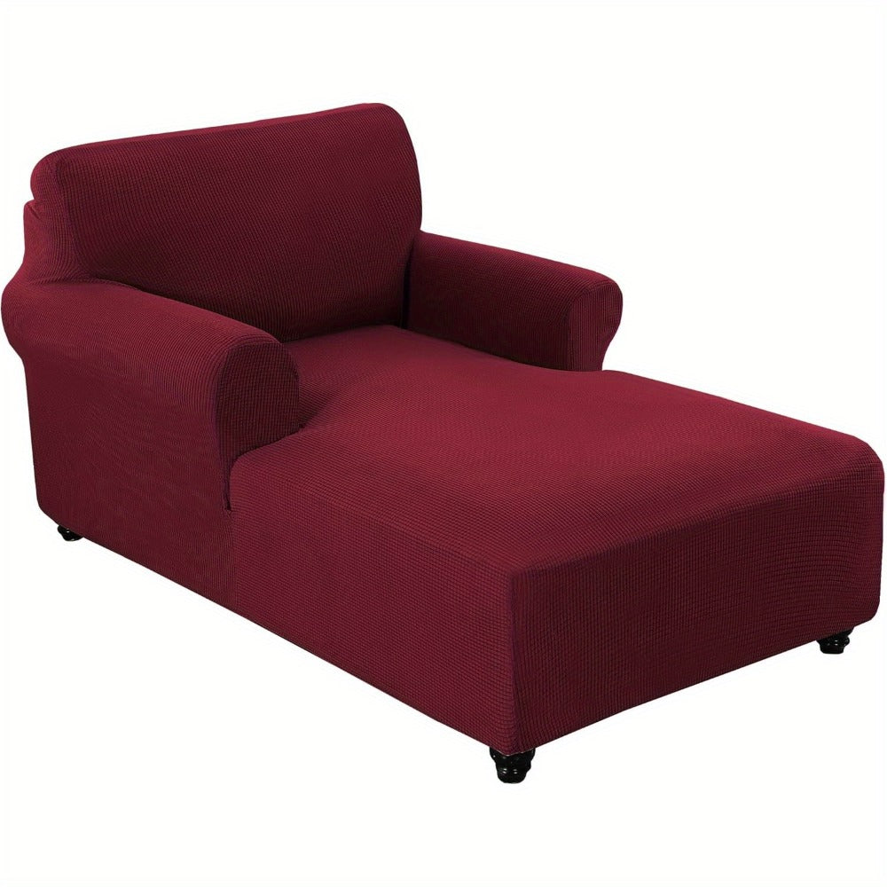 Chaise Lounge Cover Stretch Slipcover Jacquard Fabric Chair Sofa Protector for Living Room Bedroom Multi-Color