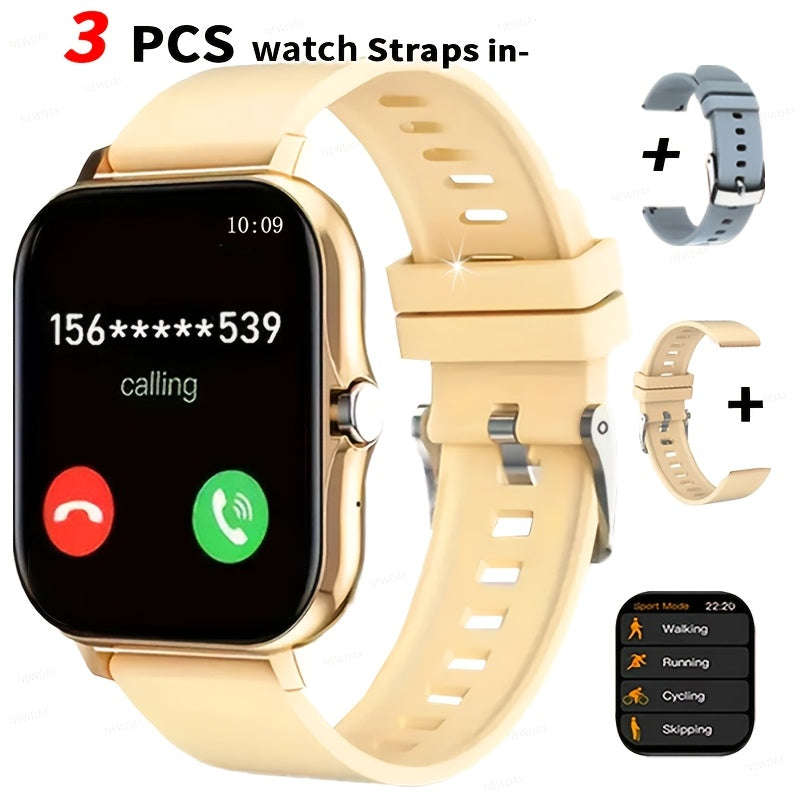 Smartwatch Email Display 1.83" Full Touch – Wireless Calling, Pedometer, Activity Tracker, Multi-Exercise Modes, Dual TPU Strap, USB