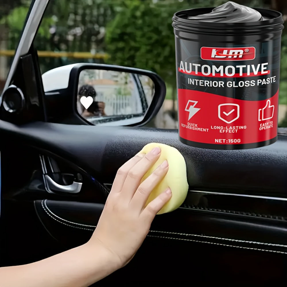 Automotive Plastic Restorer & Whitening Cream – All-in-One Dashboard, Tire & Seat Polish Paste for Car Interior Gloss