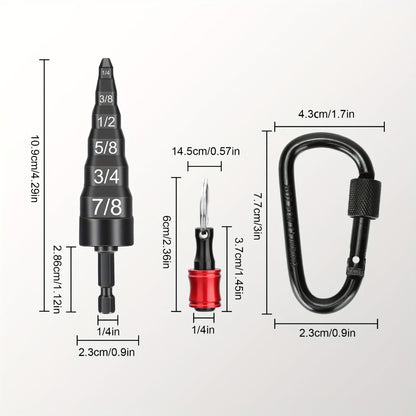 Copper Pipe Tube Expander Swaging Drill Bit Set 6-in-1 HVAC Tool 1/4 3/8 1/2 5/8 3/4 7/8 Inch for Entryways, Bedrooms and Living Spaces