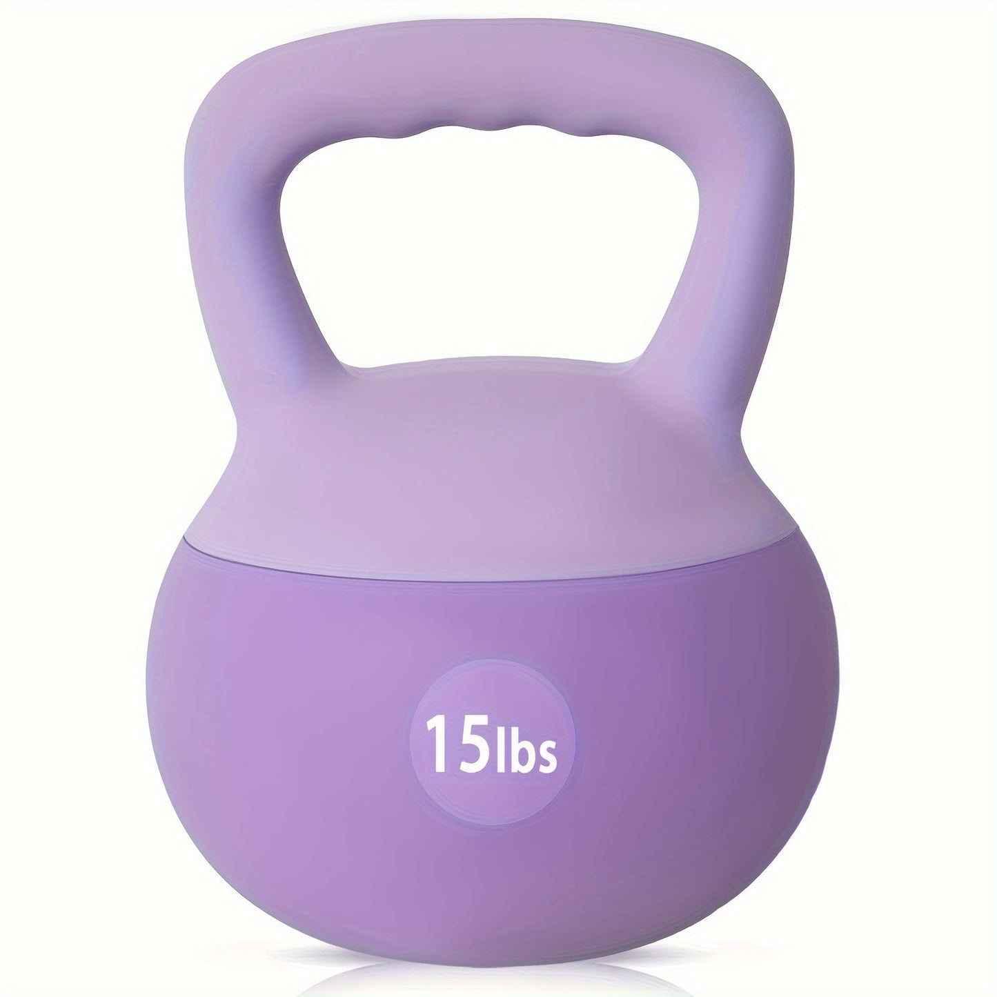 Soft PVC Kettlebell Iron Sand Filled – Wide Non-Slip Handle, 10 to 25 lbs, Safe for Home Use – Strength Training Weights for Women &