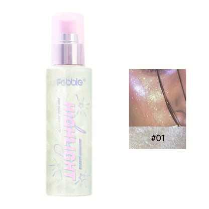 Body Glitter Spray Shimmer Long Lasting Lightweight Non Greasy Luminous Radiant Glow for Body Face Hair Women Festival Party Everyday Wear 4