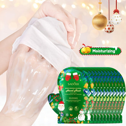 Collagen Hand & Foot Mask Set 12PCS – Deep Moisturizing Niacinamide Glycerin Hydrating Spa Treatment for Dry Cracked Hands & Feet