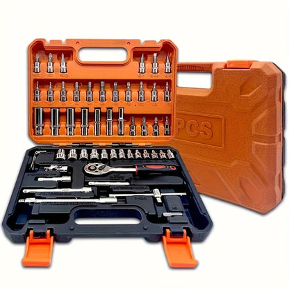 Premium Stainless Steel Repair Tool Kit 55/82/94/121PCS – Complete Automotive & Home Repair Set | Multi-Function Hand Tools | No Charging
