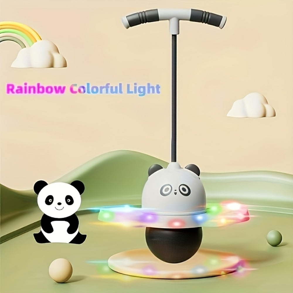 LED Light Up Bouncing Ball for Kids, Colorful Illuminated Balance Toy for Indoor & Outdoor Play, Fun Pink & Interesting Black