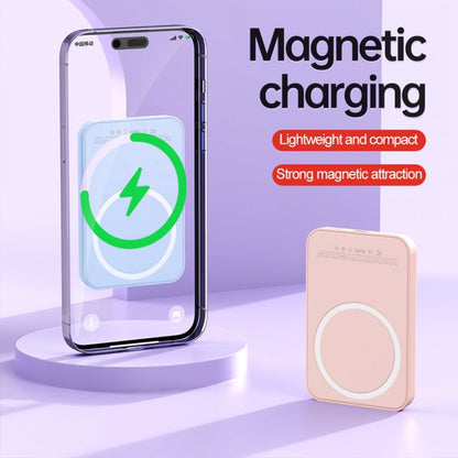 Power Bank Magnetic 5000mAh Mini with Wireless Charging, PD, QC3.0 and Eight Colors for Travel