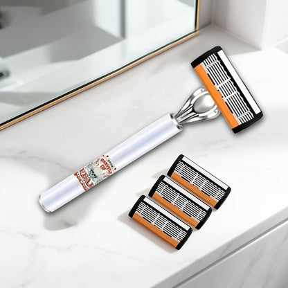 Double Edge Safety Razor Set for Men 72 Blades & 2 Non-Slip Metal Handles – Classic Ultra-Sharp Replaceable Blades for Smooth Close Shave